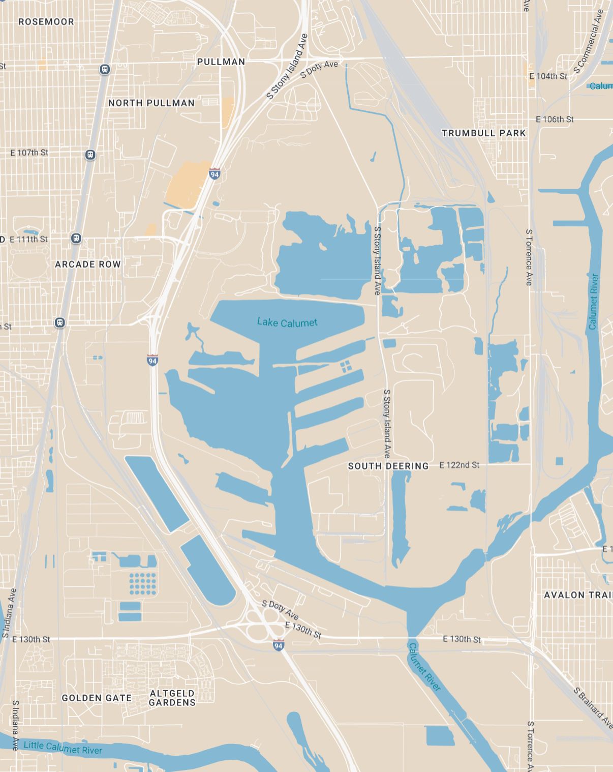 Lake Calument docks overview